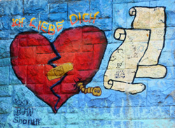 Bild: Ausschnitt aus einem graffiti nahe der Schwedenbücke, Wien
