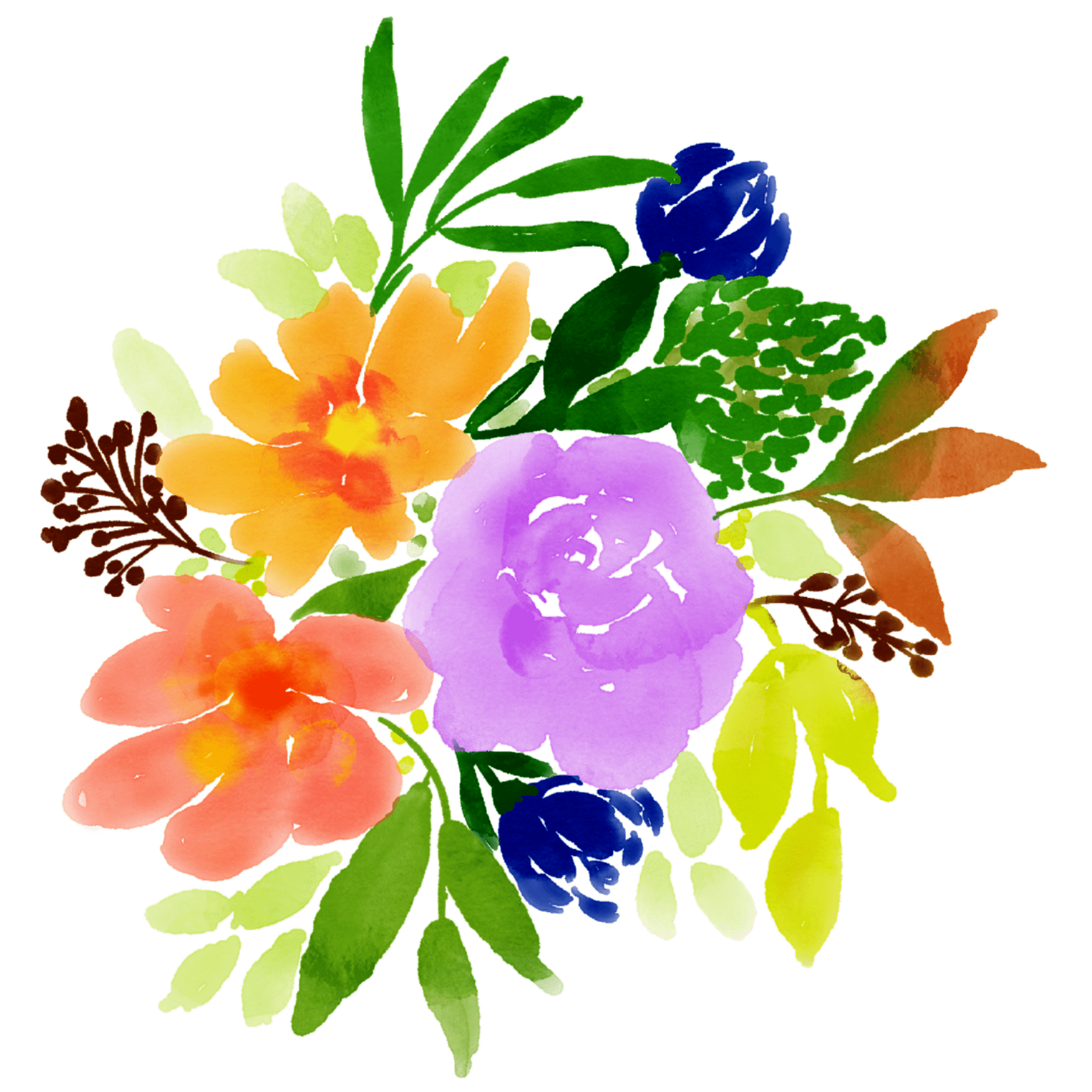 Bild von einem bunten Blumenstrauss