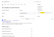 Grafik: Screenshot aus einer Suchmaschine bei der Anfrage "how to make good sex"