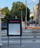 Bild einer elektronischen Anzeigetafel mit dem Text "Betriebstörung" in Wien